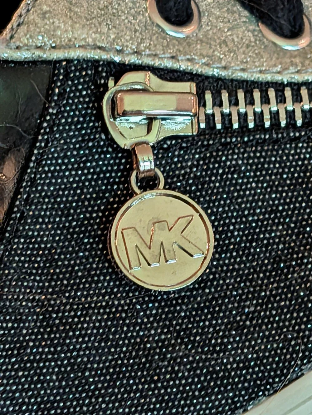 Michael Kors contrasting silver sparkling